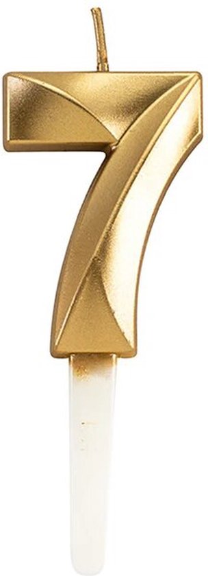 Bougie Goud Or 7 Ans - Bougie 7 Ans - Bougie Chiffre 7 Bougies Bougies - Bougie 7 Ans - Bougie Dorée Gâteau / Cupcake 7 Ans - Pour âge : 17 / 27 / 37 / 47 / 57 / 67 / 70 / 71 / 72 / 73 / 74 / 75 / 76 / 77 / 78 / 79 / 87 / 97 - Or