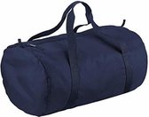 Sac de sport rond en polyester bleu marine / sac week-end 32 litres - Sacs de sport / sacs de sport / sacs week-end pour adultes