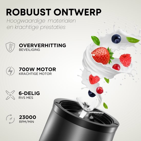 Savoré Kitchen Blender Pro+ NutriPower - Blender to Go - Smoothie Maker - 2 Bekers