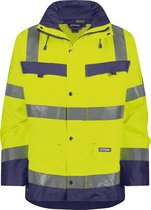 DASSY® Atlantis Hogezichtbaarheidsparka - maat 3XL - FLUOGEEL/MARINEBLAUW