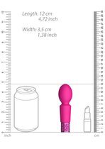 Royal Gems - Brilliant Mini Wand Vibrator - Roze