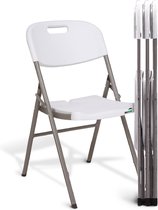 MaxxGarden Ensemble de chaises pliantes - chaise de jardin pliable - BLANC - 4 pièces