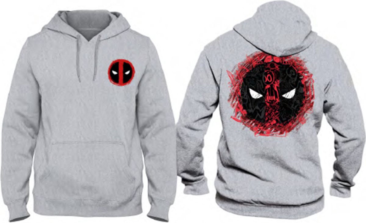 Marvel - Deadpool Logo Grijs Heren Sweat Hoodie - L