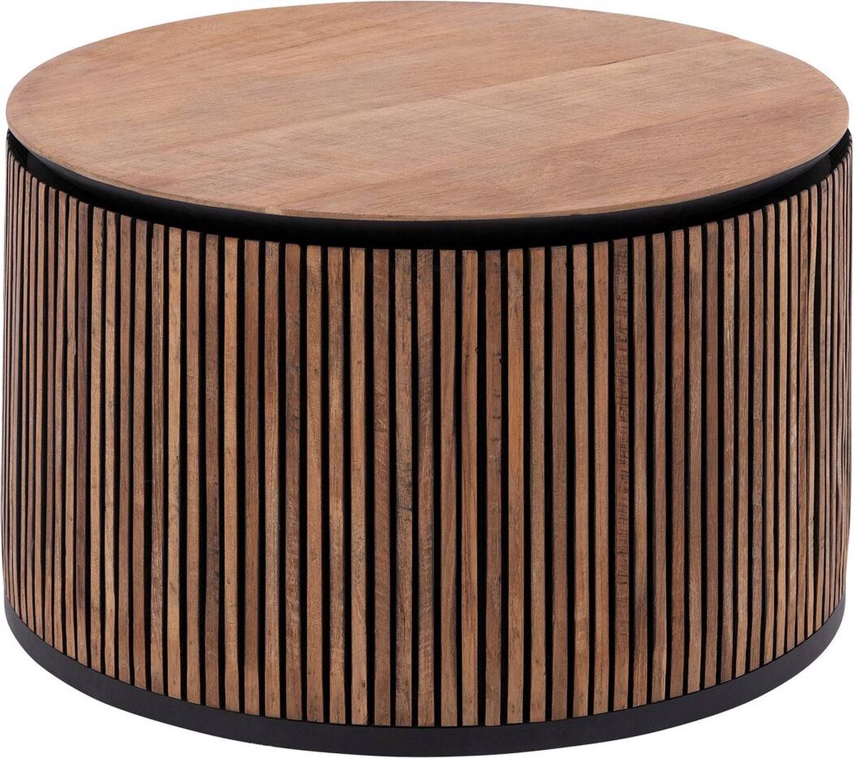 Goossens Adel Salontafel - Hout - 60 x 35 x 60 cm - Rond
