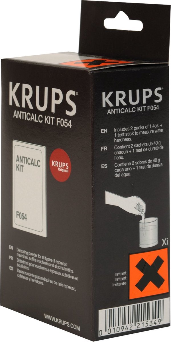 Krups F054 - Koffiemachineontkalker - Ontkalker set + PH strip Espresso — afbeelding 4