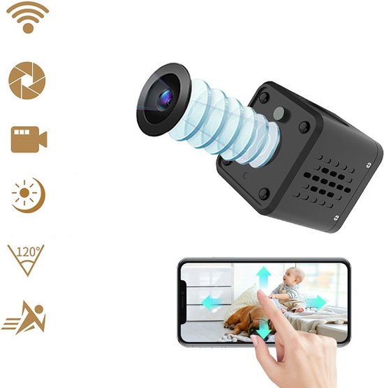 WIFI mini IP-camera 2.0MP met bediening via APP en kan werken met spraakgestuurde apps. T-2028 van Technetix — afbeelding 3