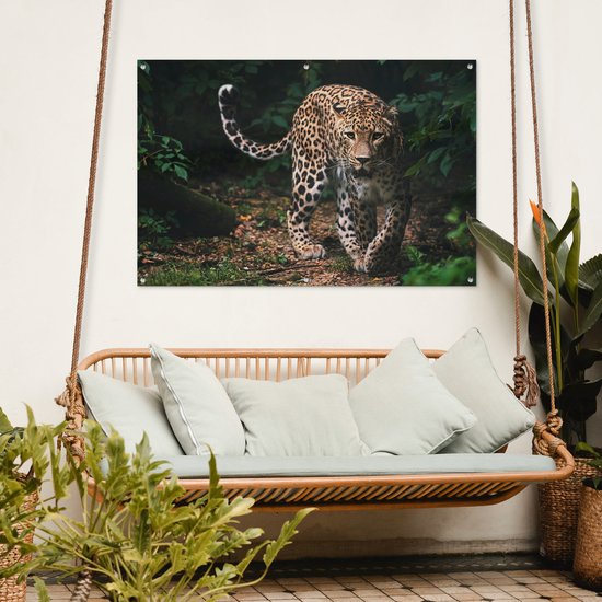 Affiche de jardin - Toile de jardin - Posters de jardin extérieur - Animaux sauvages - Léopard - Jungle - Nature - 120x80 cm - Jardin