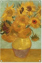 Tuinposters buiten Zonnebloemen - Vincent van Gogh - 60x90 cm - Tuindoek - Buitenposter