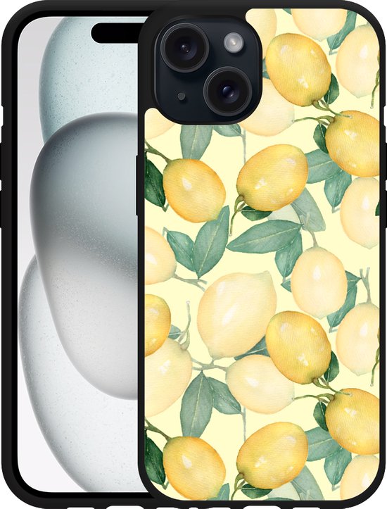 Cazy Hardcase Hoesje geschikt voor iPhone15 Lemons