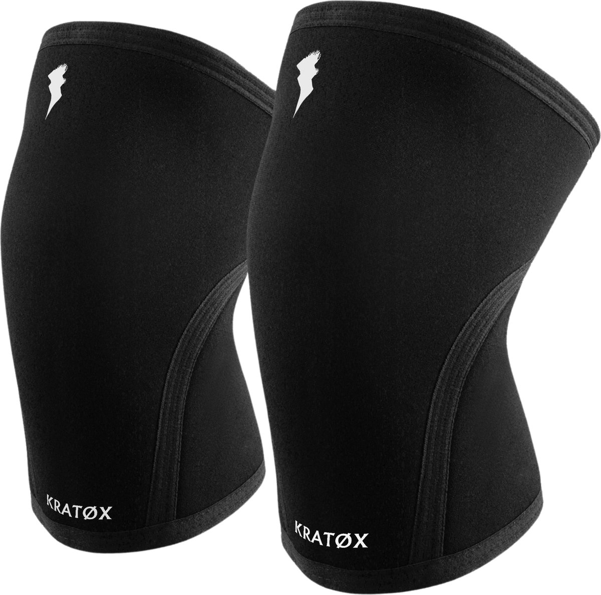 KRATØX Premium Knee Sleeves - Knie Brace - Kniebandage - Knee Sleeves - Fitness - Crossfit – Knieband - Braces – 7 mm - 2 stuks - Maat L