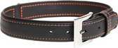 Duvoplus - Halsband Voor Dieren - Hond - Trendy Leder Halsband 32-38cm/19mm Zwart - 1st