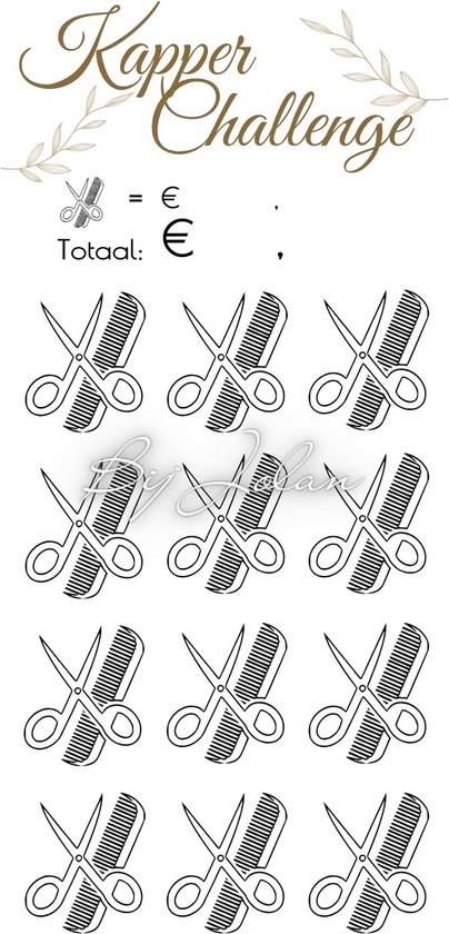 001 Cash Stuffing Challenge Kaarten - 10 stuks - Gelamineerd - BijJolan - Budgetplanner - Spaar Challenge kaarten