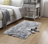 schapenvacht, langharig tapijt van imitatiebont, wollige decoratievacht om op de grond te leggen voor bed of bank