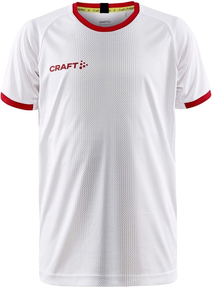 Craft Progress 2.0 Graphic Shirt Korte Mouw Kinderen - Wit / Rood | Maat: 158/164