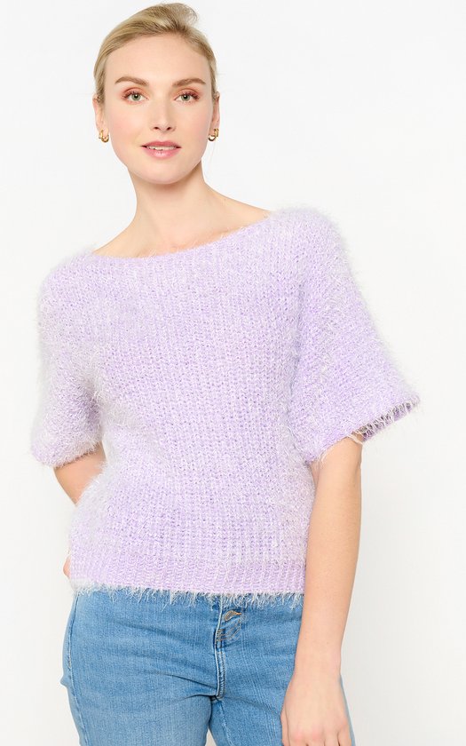 LolaLiza Pull moelleux à manches courtes - F - Lilas - Taille L