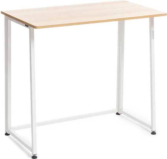 InnovaGoods - Inklapbare Tafel Dolenkaf | Ruimtebesparend | Ideaal voor Binnenshuis en Buitenshuis | Eenvoudig Opvouwbaar en Draagbaar, Wit, Standaard, Samengesteld Hout