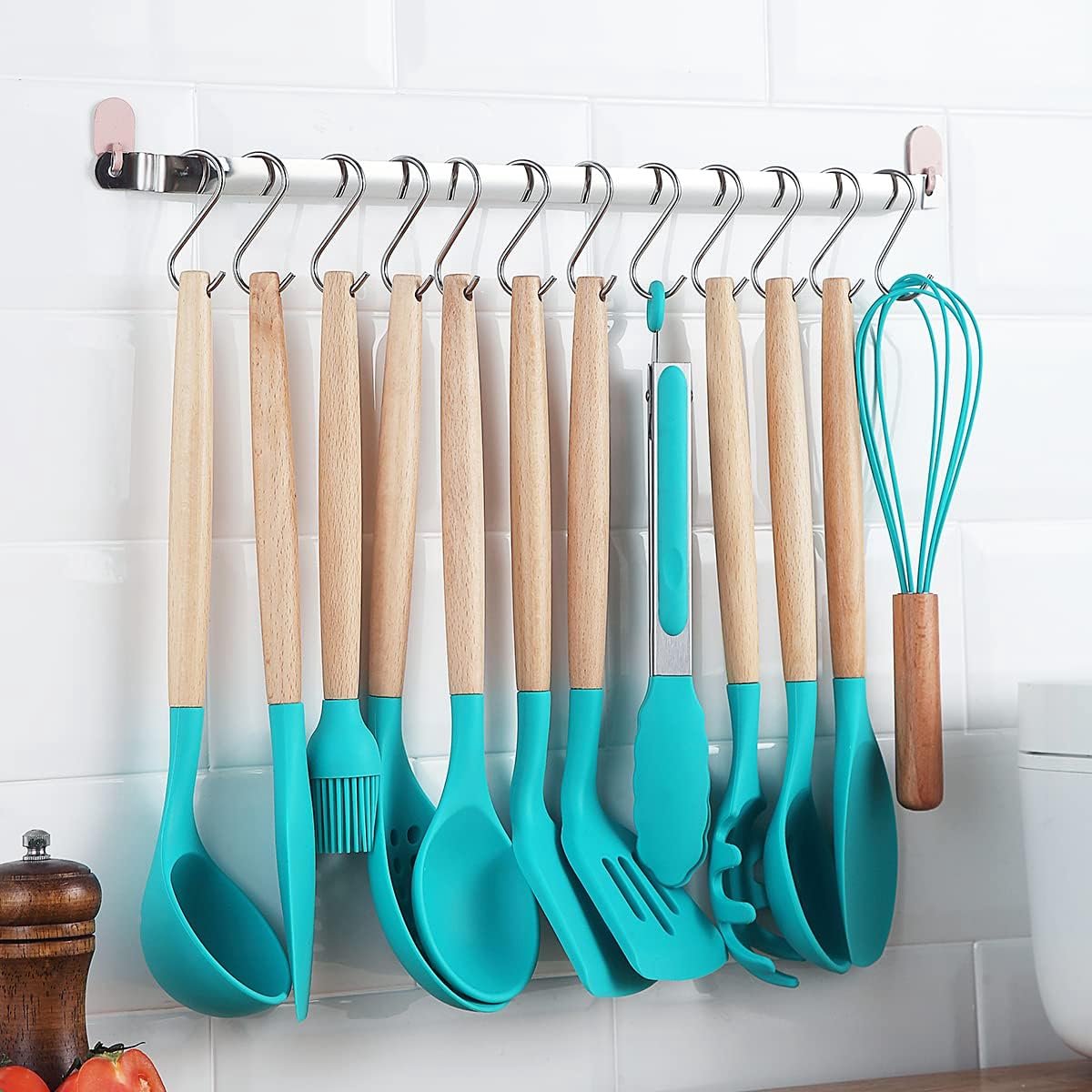 non-stick silicone cookware set, kitchen utensil set - Keukenhulpset - Keukengerei,38-Piece