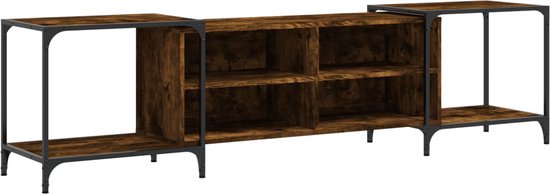 vidaXL-Tv-meubel-203x37x50-cm-bewerkt-hout-gerookt-eikenkleurig