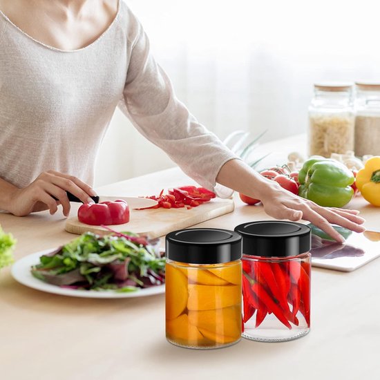 Bormioli Rocco Quattro Stagioni 79210 (6 stuks, 1000 ml, jampotten met deksel, goudkleurig, inmaakpotten, deksel 70 mm