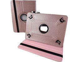 Universele Tablet Hoes voor 10 inch Tablet - 360° draaibaar - RoseGoud Geschikt voor: Teclast/Huawei/Blackview/Asus/Lenovo/Fusion/Vankyo/Fire/DOOGEE/Hipad/Xiaomi/BOOX/PRITOM/TCL/OPPO Android Pad Tablets