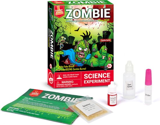 Pocket science- zombie - zombie speelgoed - experimenten voor kinderen - experimenteerdozen - zombie experiment - schoencadeautjes tot 5 euro -T2498