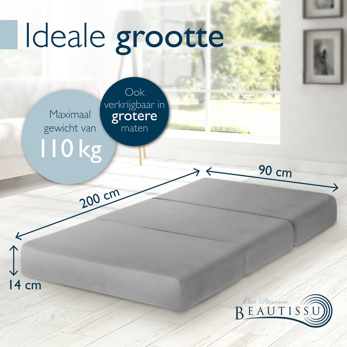 sellvin AG Premium Opvouwbaar Matras XL 90x200cm thumbnail 3