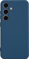 ShieldCase silicone hoesje - geschikt voor Samsung Galaxy S24 - siliconen Samsung Galaxy S24 hoesje - backcover - donkerblauw
