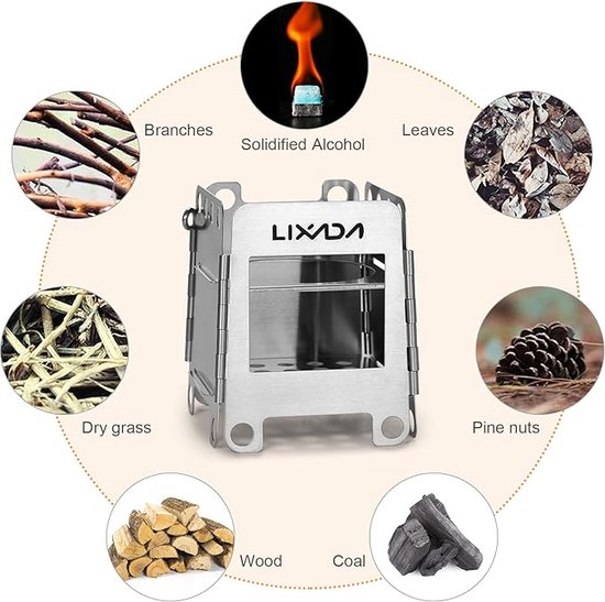 tent kachel / Draagbare Lichtgewicht - camping gas stove Portable collapsible, ‎1.63 x 9 x 10.92 cm — afbeelding 3