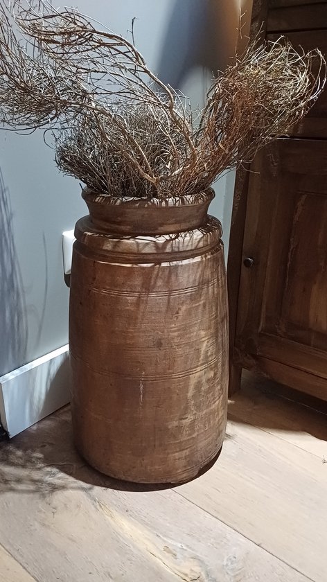 Nepalese kruik pot vaas handwerk landelijk stoer xxxl