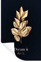 Stickers muraux - Film autocollant - Citation - Or - Luxe - 80x120 cm - Film adhésif - Stickers muraux chambre enfant - Papier peint autocollant - Papier peint autocollant - Film autocollant