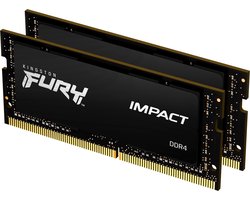 Kingston Fury Impact KF432S20IBK2/64 - Laptopgeheugen - 64GB - 3200 MHz - DDR4 - SODIMM - 2 x 32 GB Kingston Fury Impact KF432S20IBK2/64 - Laptopgeheugen - 64GB - 3200 MHz - DDR4 - SODIMM - 2 x 32 GB