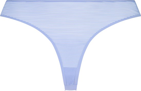 Hunkemöller String invisible Maille rayée Blauw S