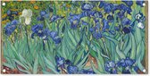 Tuinposter Irissen - Vincent van Gogh - 80x40 cm - Wanddecoratie Buiten - Tuinposter - Tuindoek - Schuttingposter - Tuinschilderij