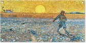 Tuinposter De zaaier - Vincent van Gogh - 80x40 cm - Wanddecoratie Buiten - Tuinposter - Tuindoek - Schuttingposter - Tuinschilderij