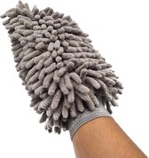 Handschoen Microvezel doek Grijs - Pro CLean - Ragebol handschoen - Afneembaar om Makkelijk Schoon te Maken - Microvezel Doek - Stof Doek - Auto Microvezel Schoonmaak Spons - Huishouden.