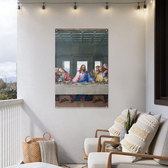 Affiche de jardin - Toile de jardin - Posters de jardin extérieur - La Cène - Leonardo de Vinci - 80x120 cm - Jardin