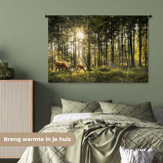 Tapisserie - Cerf - Nature - Forêt - 150x100 cm - Tapisserie