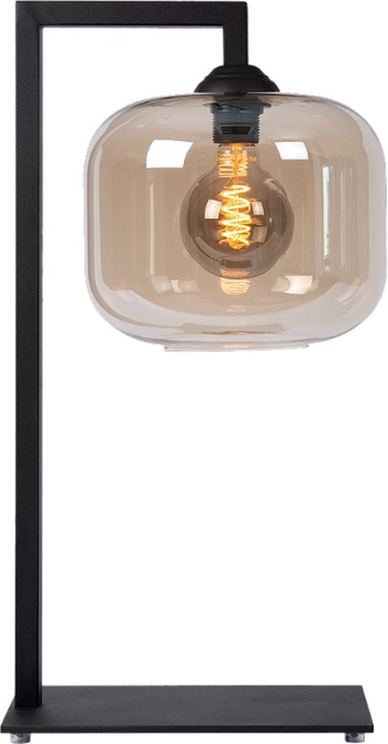 Atmooz - Tafellamp Salvas - E27 - Woonkamer / Eetkamer / Slaapkamer - 60cm - Zwart Industrieel - Glas en Metaal