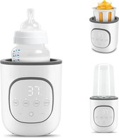 Goodivery - Flessenverwarmer - 5 in 1 - Flessenwarmer - Steriliseren en ontdooien - BPA-FREE - Oververhittingsbeveiliging - Thermostaat - 14x12x27cm - Wit