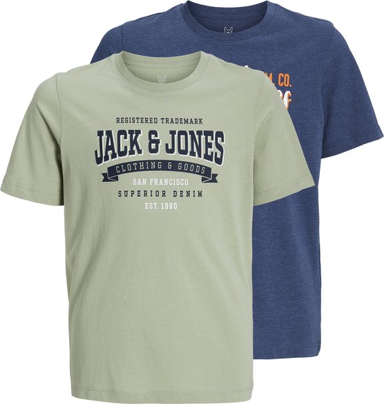 JACK&JONES JUNIOR JJELOGO TEE SS 2 COL 23/24 2PK MP JNR Jongens T-shirt - Maat 152