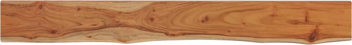 vidaXL Wandschap - rechthoekig - natuurlijke - rand - 160x20x3,8 - cm - acaciahout Naturel