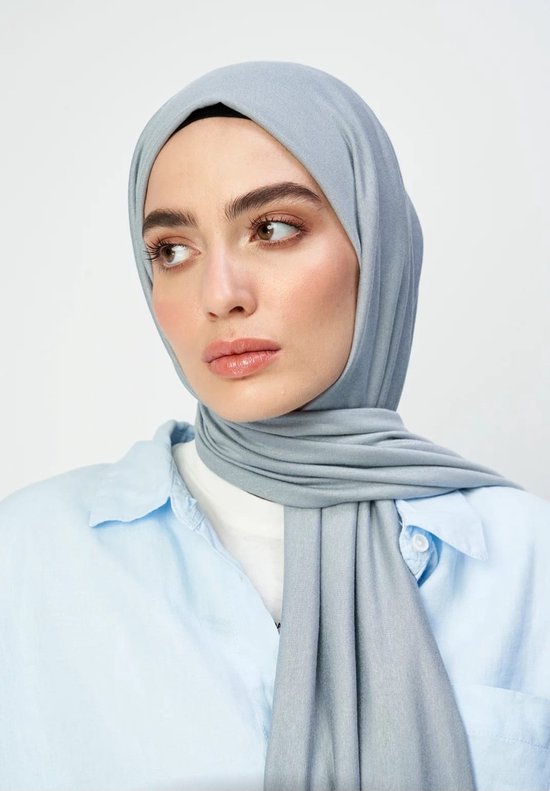 Hijab Jersey GRAY - Sjaal - Hoofddoek - Turban - Jersey Scarf - Sjawl - Dames hoofddoek - Islam