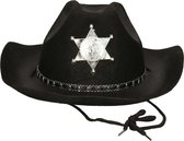 Atosa Carnival Dress Up Chapeau de Cowboy Kentucky - Noir - Adultes - Thème Shérif Western