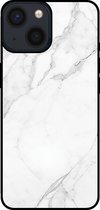 Smartphonica Telefoonhoesje voor iPhone 13 Mini met marmer opdruk - TPU backcover case marble design - Wit / Back Cover geschikt voor Apple iPhone 13 Mini