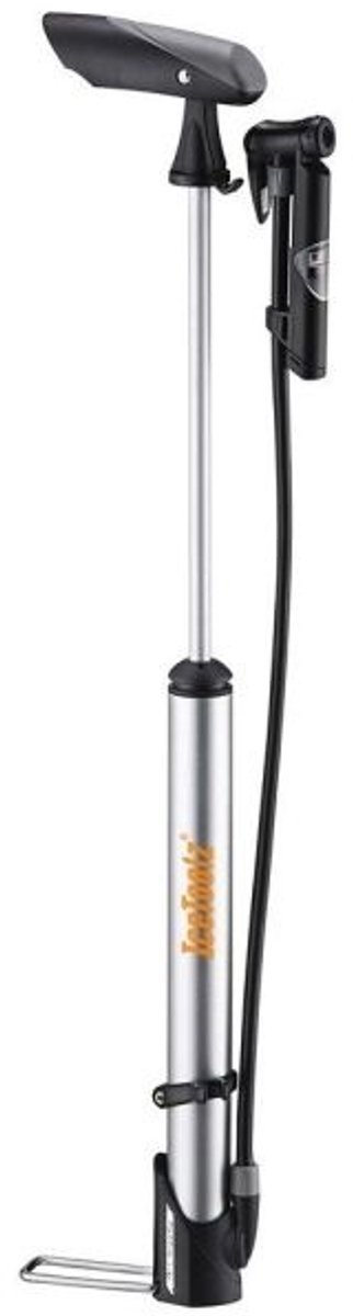 Hogedruk mini voetpomp IceToolz 240A351 met drukmeter — afbeelding 3