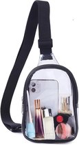 Doorzichtige tas van PVC met verstelbare riem Doorzichtige tas, schoudertas Waterdichte doorzichtige schoudertas
