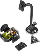 Hama Universele Telefoonhouder - Autohouder voor Smartphones 4-11 cm - Dashboard / Voorruit Houder met zuignap - Geschikt voor iPhone en Samsung - Zwart