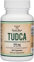 Double Wood TUDCA lever supplement - Tauroursodeoxycholzuur - 60 capasules x 500 mg - Tauroursodeoxycholic acid - Galzuur - hoge dosering
