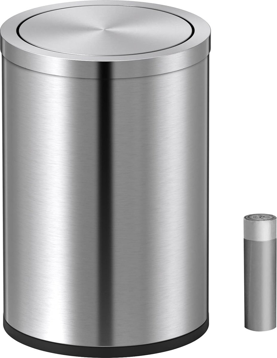 Goedkoopste Prullenbak 9L roestvrij staal