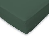 Eleganzzz Hoeslaken Jersey Stretch 35cm Hoekhoogte - Dark Green - Hoeslaken 120/130/140x200cm - Twijfelaar - Tweepersoons - 100% Katoen - Hoeslakens